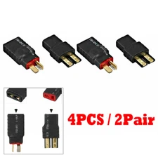 2 Pair -Female to T Plug Male Connector Adapter plug block Fit for Traxxas