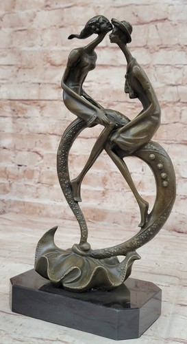 Everlasting Love Solid Bronze Sculpture Abstract Modern Artwork By Collet Sale - Picture 5 of 10