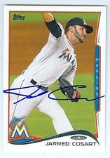 Jarred Cosart autographed baseball card (Miami Marlins) 2014 Topps #US303