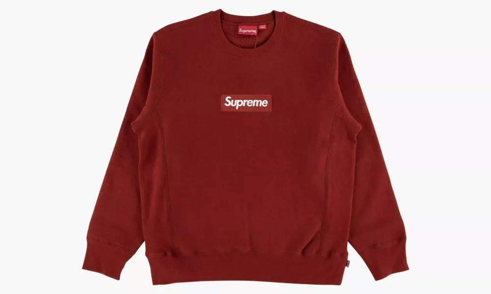 Brand New DS Supreme Box Logo Crewneck FW18 Rust Red M Medium 100% Authentic