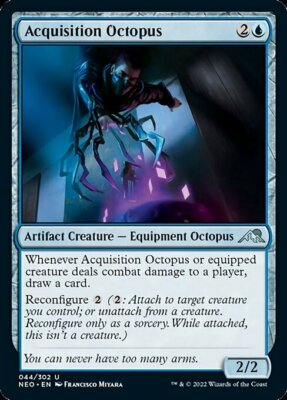 ACQUISITION OCTOPUS x4 mtg NM-M Kamigawa Neon Dynasty 4 Unc