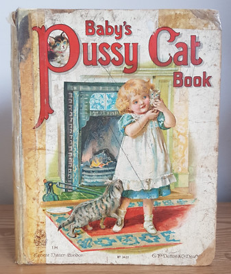1912 BABY'S PUSSY KATZE BUCH 8 FARBSEITEN von ERNEST NISTER ILLUSTRIERTE TAFEL BK