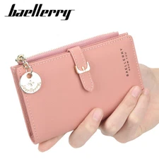 RFID Blocking Women Small Leather Wallet Credit Card Holder Mini Bifold Purse US