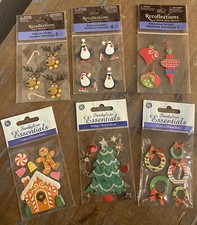Recollections Sandylion Dimensional Stickers Christmas Scrapbook Crafts 6 Pkgs