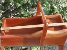 HOMEMADE HANDMADE WOODEN PORTABLE SEWING BOX 19 X 9 INCHES 