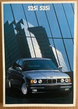 Mint Original 1989 Bmw 525i 535 E34 Sales Brochure Catalog 40 Pages