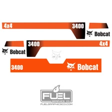 Bobcat 3400 Utility Vehicle Full Replacement Vinyl Decal Set 2010-2014 UTV