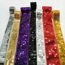 Glitter Shiny Sequins Edge Trimming Ribbon Sparkly Craft DIY Sewing Material