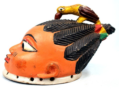 Art Africain - Ancien Masque Cimier Yoruba Gelede - Oiseau en cimier - 33 Cms - Photo 6 sur 12