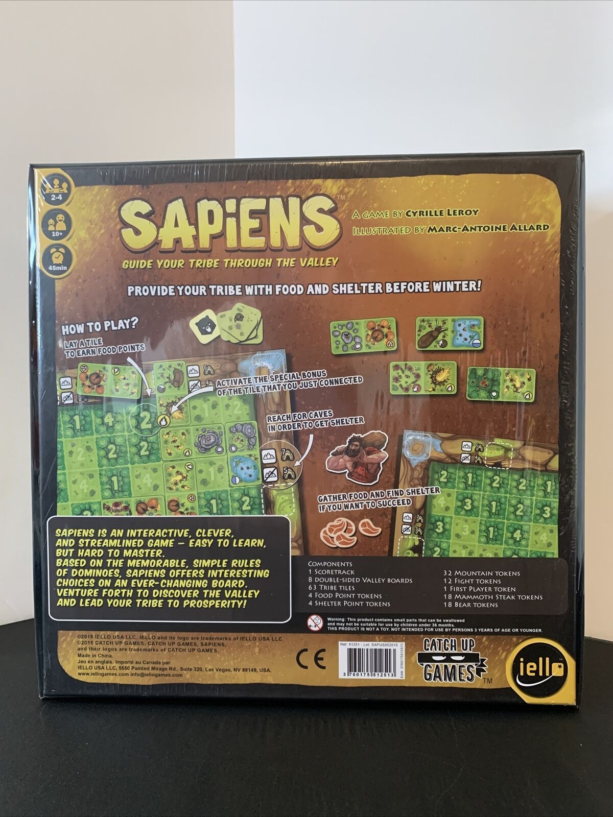 Sapiens: Guide Your Tribe Through the Valley Board Game 2-4 Players 10+  Strategy