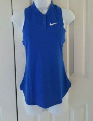 Nike Womens Eugenie Bouchard Premier Slam Top Blue 826553-439 | eBay