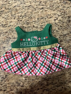 Build A Bear Clothes 2024 Hello Kitty Holiday Christmas Dress