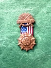 GAR RARE POST SYSTEM OF THE  SONS OF VETERANS  BADGE 1880 flag ribbon