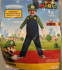 Super Mario Brothers Luigi Halloween Costume Small 2T Donkey Kong Added Belly