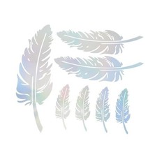 Reflective Bumper Decal Square Feather Reflective Car Sticker Colorful