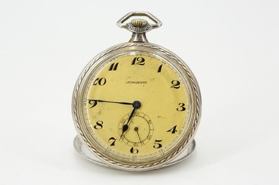 JUNGHANS Taschenuhr Silber 0.900 Handaufzug kleine Sekunde Ø 49 mm open face