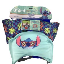 SWIMWAYS DISNEY STITCH PFD SWIM TRAINER: KIDS LIFE JACKET VEST 33-55 LBS - BLUE