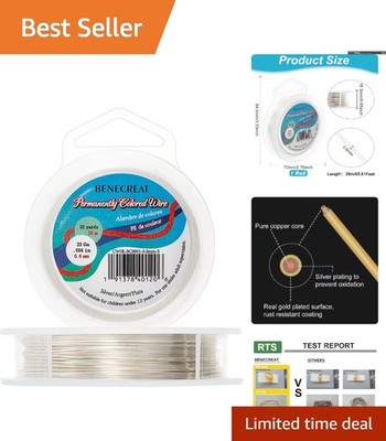 Tarnish Resistant 22 Gauge Copper Jewelry Wire - 66 Feet for Elegant Creations