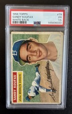 1956 Topps #79 Sandy Koufax White Back PSA 1.5