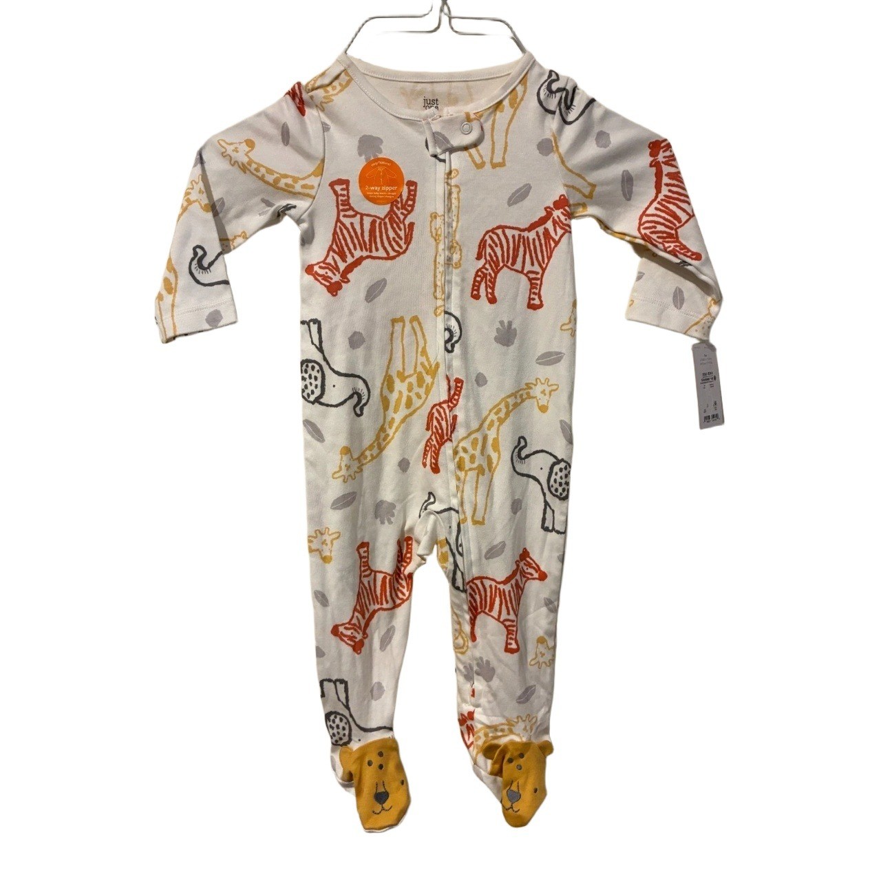 Just One You Carter's Baby 9M Safari Animal Footed Sleeper 2-Way Zip Lion Feet