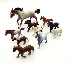 Vintage Lot of 10 1990's Safari Ltd Horses 2"