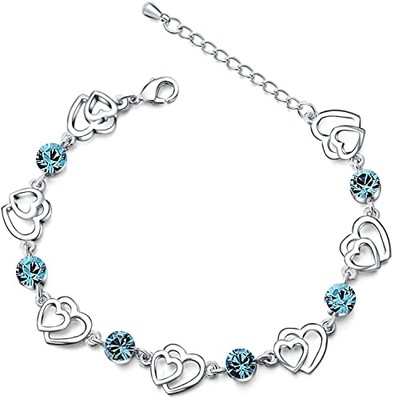 Con Scatola Braccialetti Con Ciondoli A Cuore In Argento 925 Di Design Donna Braccialetti Rosa Placcati In Oro Gioielli Con Catena A Maglia Cubana Regalo Di Compleanno Feste Da 12,12 € | DHgate