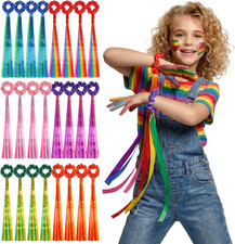 24/12 Pcs Rainbow Dance Ribbons, Dancing Rhythm Wrist Streamers Multicolor Hand