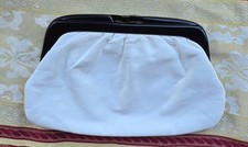 Borsa Pochette Vintage Pelle Bianca