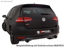 Remus Acciaio Inox Duplex Scarico Sportivo VW Golf 7 Gti Je 102mm Black Rullato