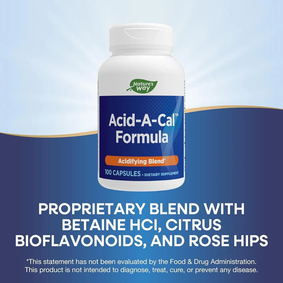 Nature's Way Acid-A-Cal, 100 cápsulas vegetarianas  Foto 3 de 4