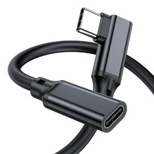 90 Degree Right Angle USB C Male to Female Extension Cable 10FT,Type C USB 3....