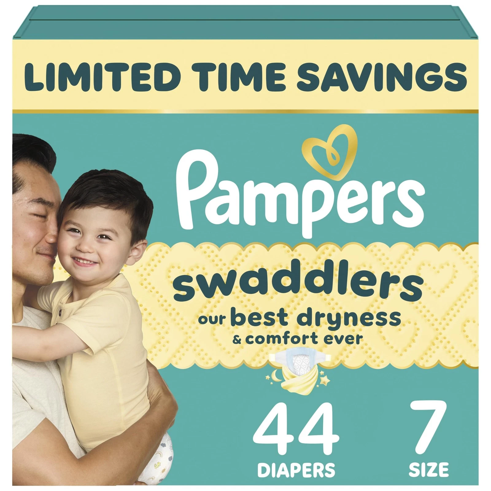 Pampers Baby Diapers - Swaddlers - Size 7, 44 Count, Ultra White