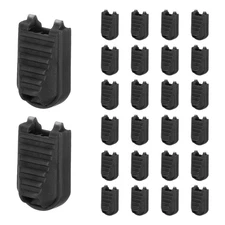 Zipper Pull Tabs Cord End Tips Shoelace End Clips - (30 Pack, Black)
