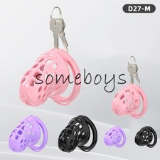 2026 Male Openwork Mesh Chastity Cage Sissy Abstinence Chastity Device CB Lock