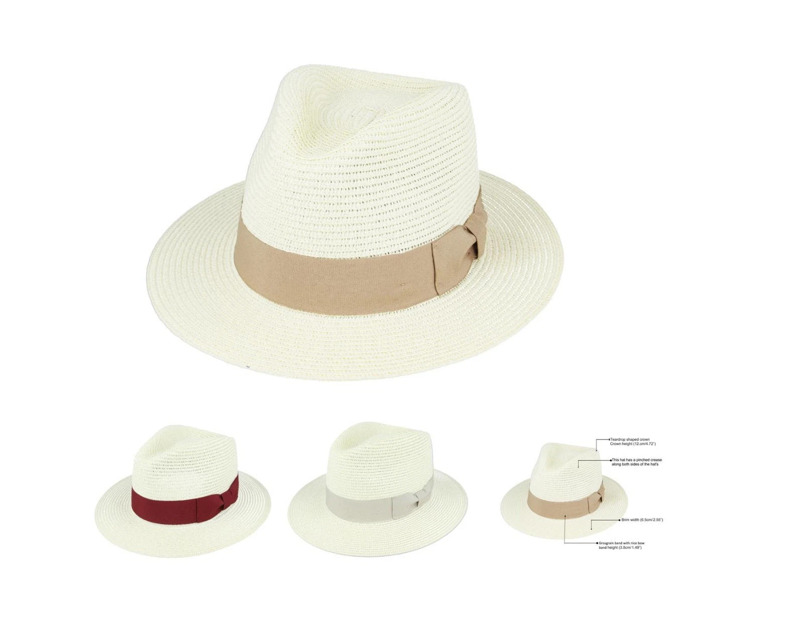 Mens Wide Brim Straw Fedora Packable Summer Pananma Style Hat S M L XL
Opens in a new window or tab