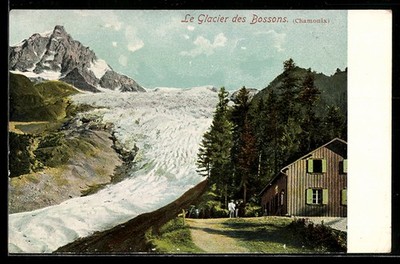 le glacier des Bossons, Gletscher, Ansichtskarte 