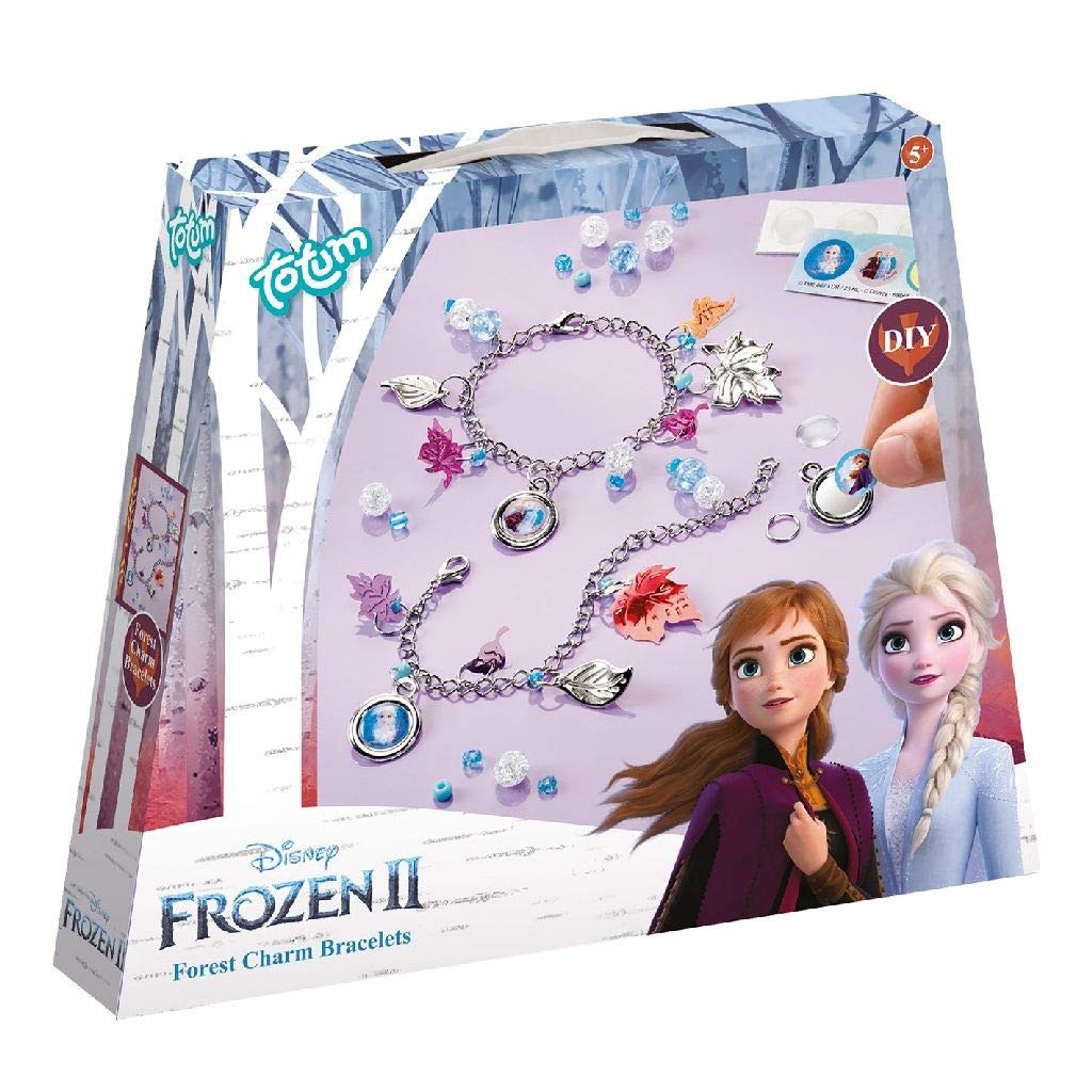 Frozen II 680654 Bettelarmbänder Disney Charm Set-Make Chain Bracelets with Silv