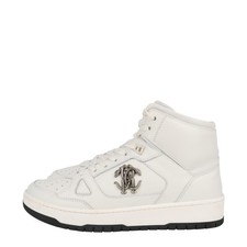 Roberto Cavalli Damen Schuhe Sneaker Gr. 39 Weiß Leder Freizeitschuhe Sport