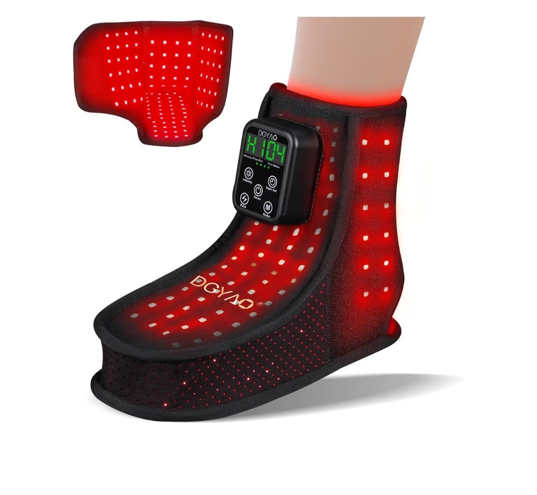 Red Light Therapy Wrap for Feet, Infrared Light Therapy for Ankle, 6000mAh Batte