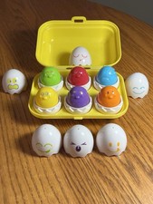 Vintage 1993 Tomy Hide Squeak Eggs In Carton EXCELLENT CONDITION Working