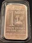 🔥 RARE VTG 1 TROY OZ SEALED PARADISE MINT BAR TROPICAL ISLAND .999 FINE SILVER