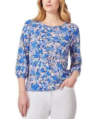 Jones New York Womens Floral-Print Moss Crep 91308667453 M RT $59.5 #1