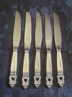 International Sterling Royal Danish 9" Place Knives Lot of 5 Vintage Silver