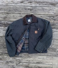 Carhartt Detroit Jacket Blanket Lined Mens XL J128 CHR Charcoal Black