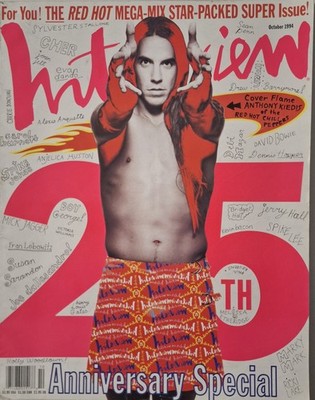 Interview Magazine (Oct 1994) Anthony Kiedis/Boy George/Evan Dando/Cher/Iman VG+