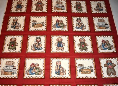 Vtg Dianna Marcum Marcus Brothers Textiles Gingerbread Cotton 60 Blocks Quilting