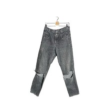 Vintage Guess Pascal Loose Fit Tapered Leg Distressed Black Jeans W31 L34
