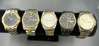 Seiko & Citizen Lot Of 5 Mens Vintage Quartz Watches, Analog, Day Date + More