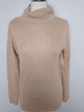LUXURY! Esmara ladies jumper top 100% cashmere roll neck beige in size S, L