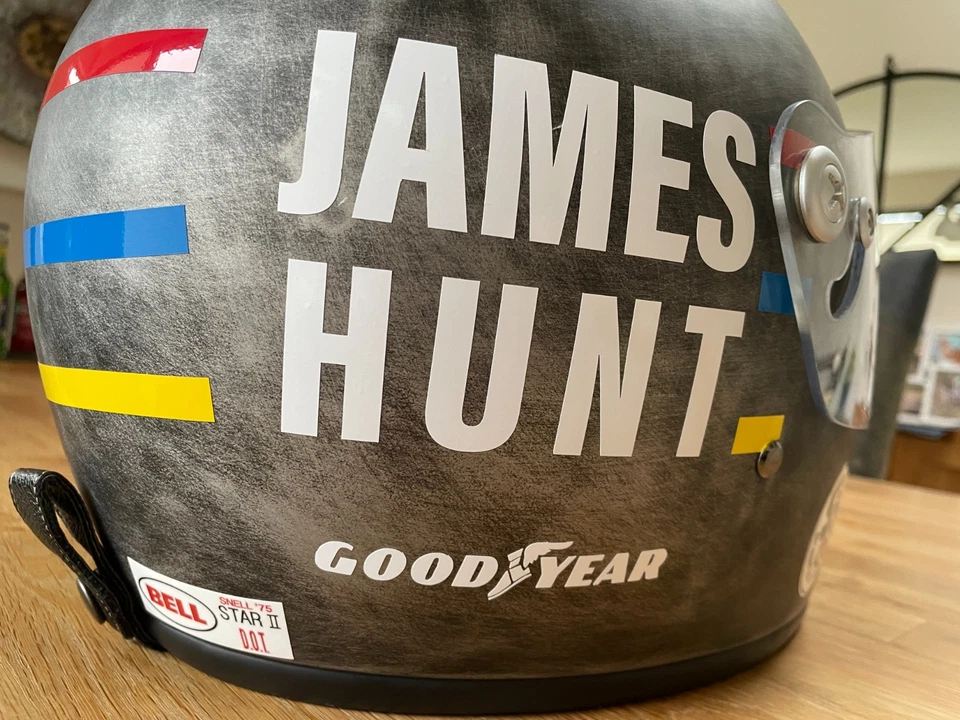 James Hunt 1:1 World Champion 1/1 Helm Helmet Formel 1 *TOP + RAR* Replika Gr. L - Bild 4 von 4